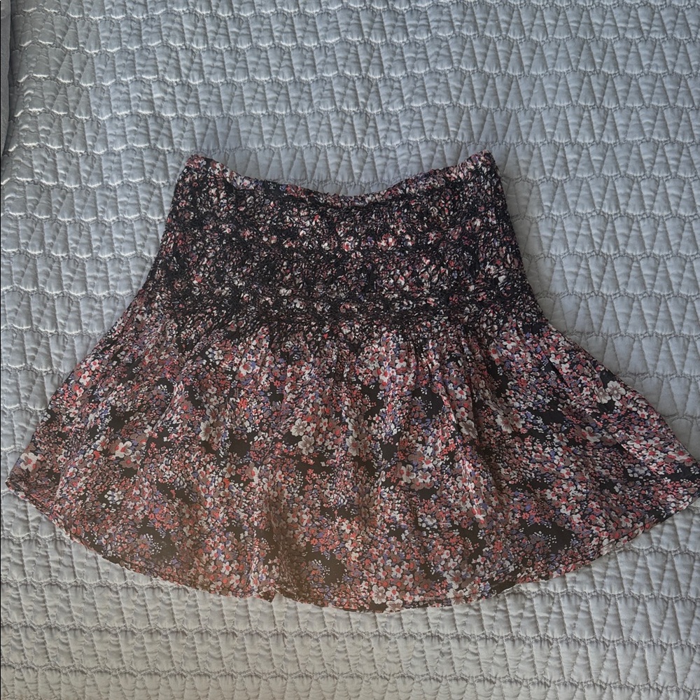 Ulla Johnson Eva Silk Mini Skirt in "Tiny Floral" Size 2